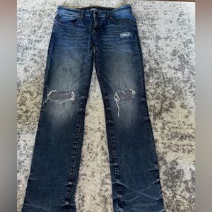 Mens Aeropostale Ripped Straight Leg Jeans Medium Wash Denim Size: 31x32